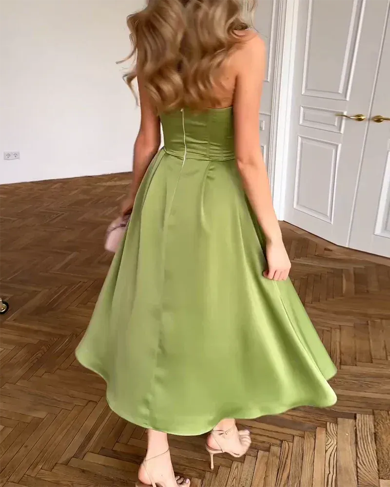 VALENTINA - VESTIDO MIDI CORTE CLÁSICO
