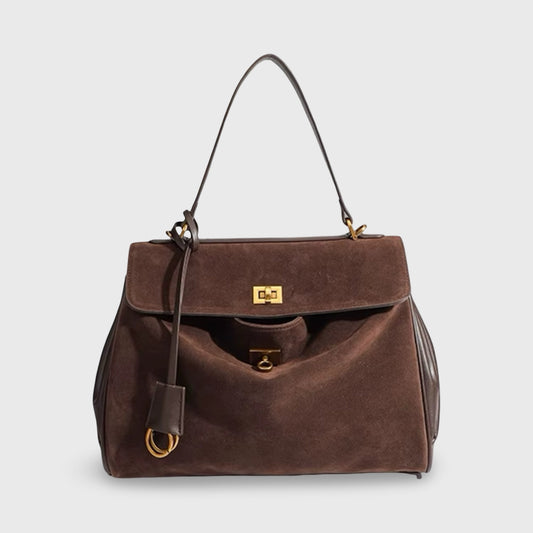 PILAR - BOLSO CON FRENTE EFECTO ANTE Y CIERRE DORADO