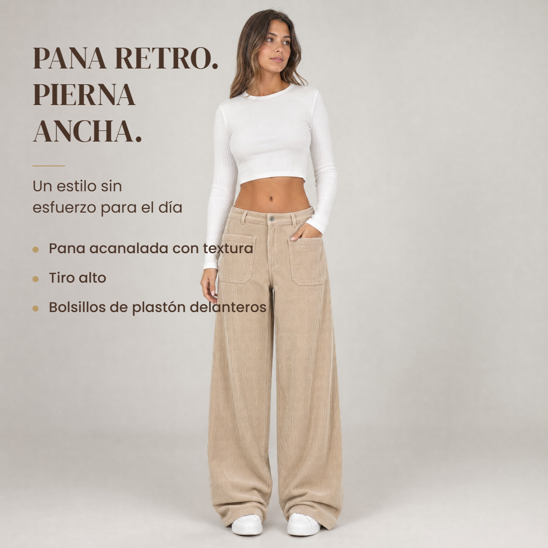 NURIA - PANTALÓN ANCHO CON BOLSILLOS LATERALES
