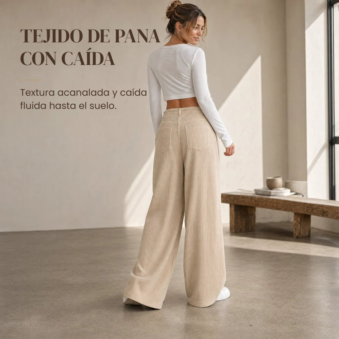 NURIA - PANTALÓN ANCHO CON BOLSILLOS LATERALES