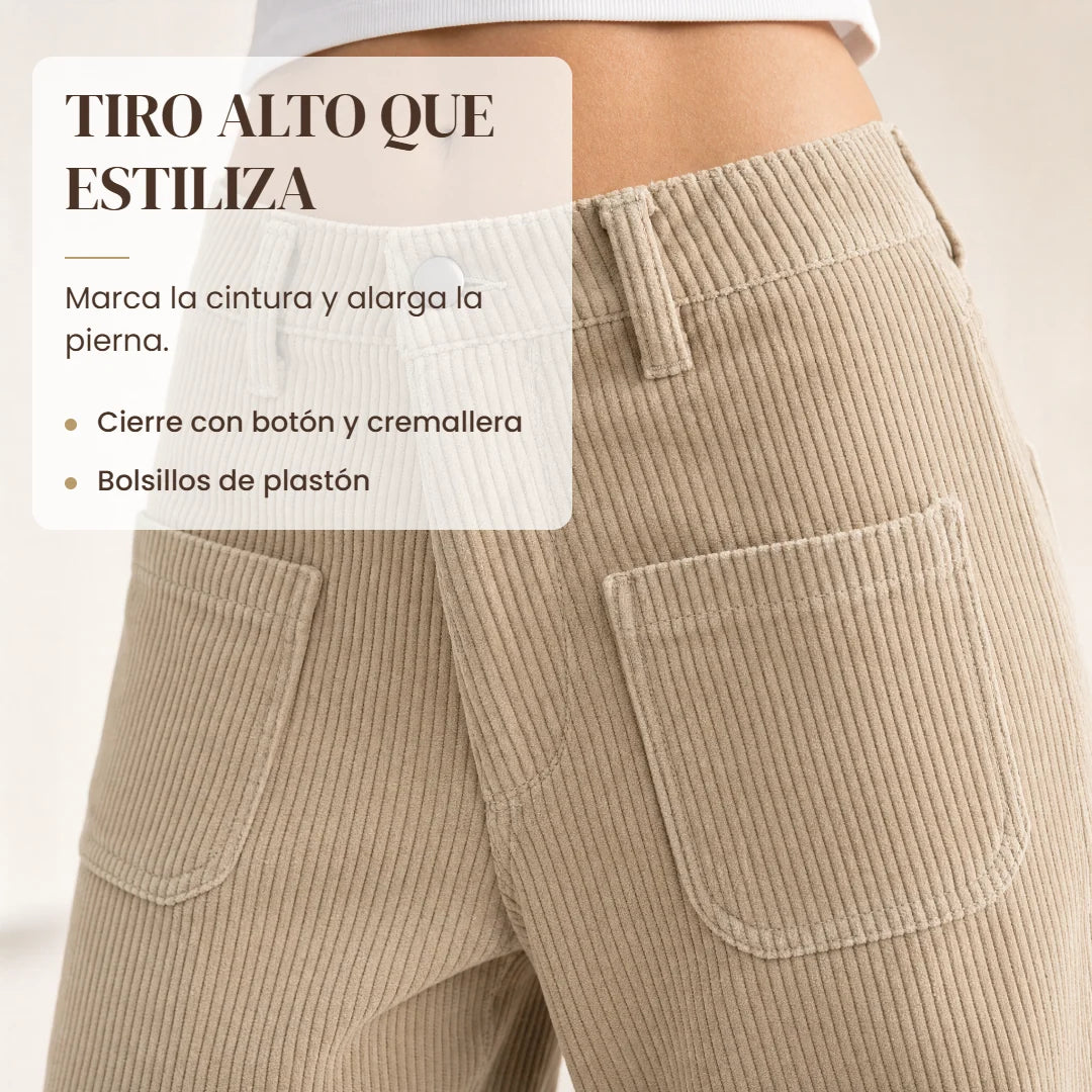 NURIA - PANTALÓN ANCHO CON BOLSILLOS LATERALES