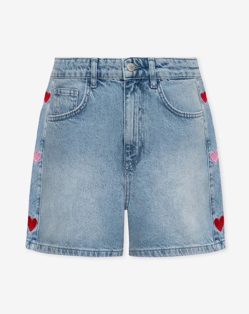 LOLA - SHORT VAQUERO CORAZONES LATERALES