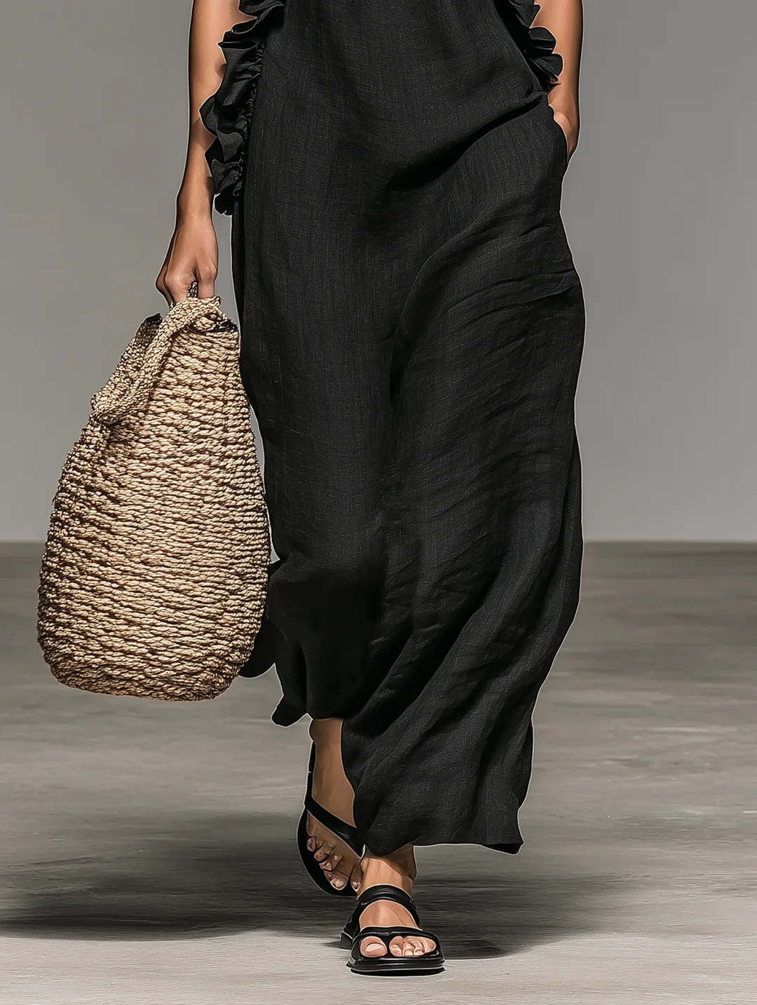 LUA – VESTIDO MAXI CON BOLSILLOS