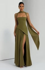 AURORA – VESTIDO MAXI CON ABERTURA