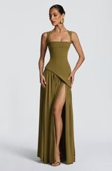 AURORA – VESTIDO MAXI CON ABERTURA