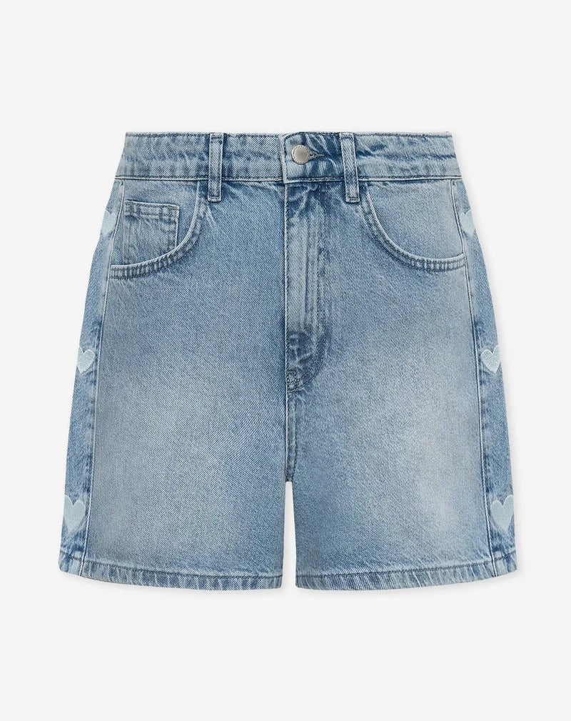 LOLA - SHORT VAQUERO CORAZONES LATERALES
