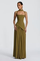 AURORA – VESTIDO MAXI CON ABERTURA