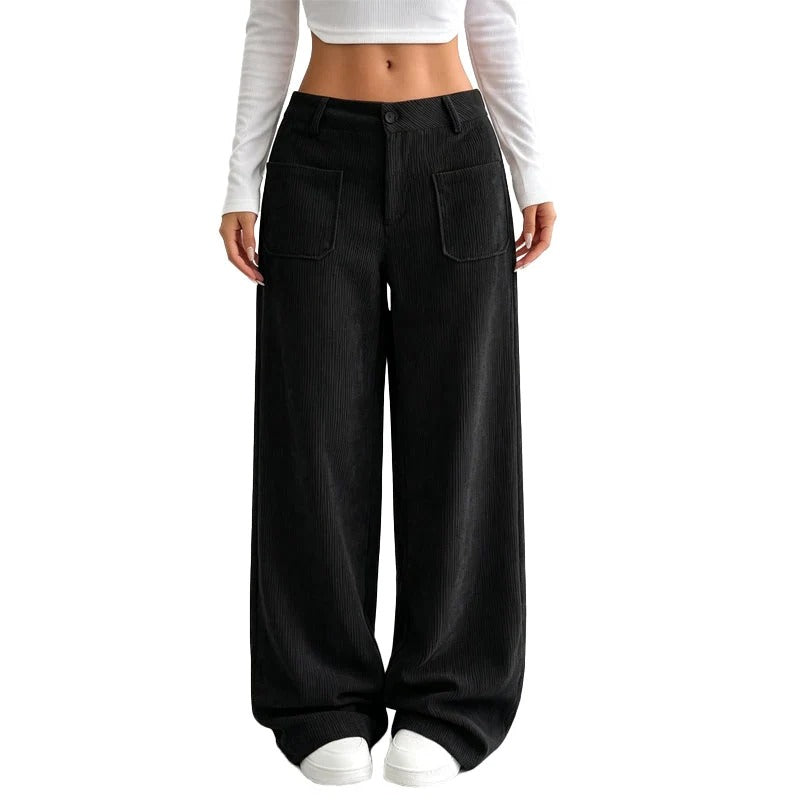 NURIA - PANTALÓN ANCHO CON BOLSILLOS LATERALES