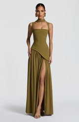 AURORA – VESTIDO MAXI CON ABERTURA