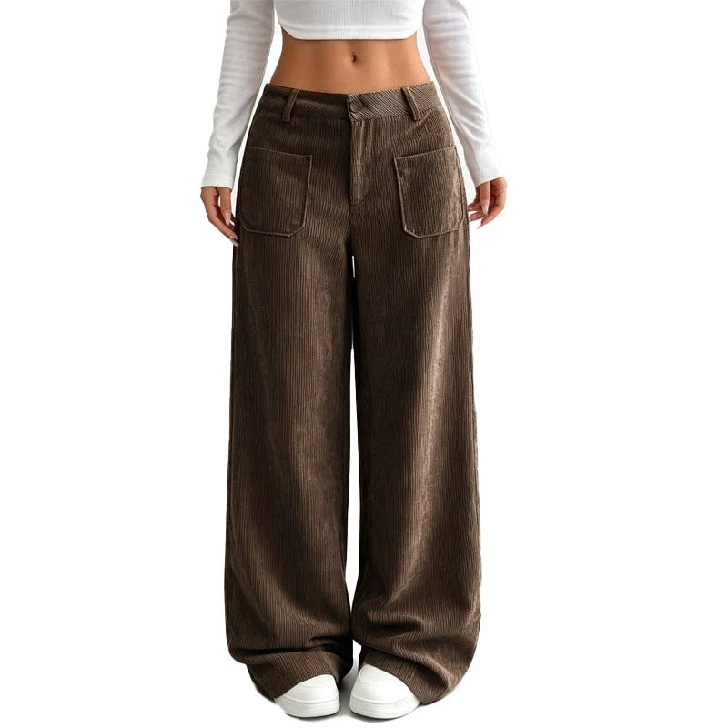 NURIA - PANTALÓN ANCHO CON BOLSILLOS LATERALES