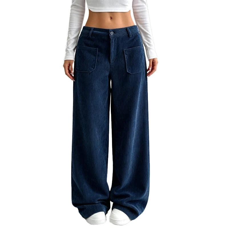 NURIA - PANTALÓN ANCHO CON BOLSILLOS LATERALES