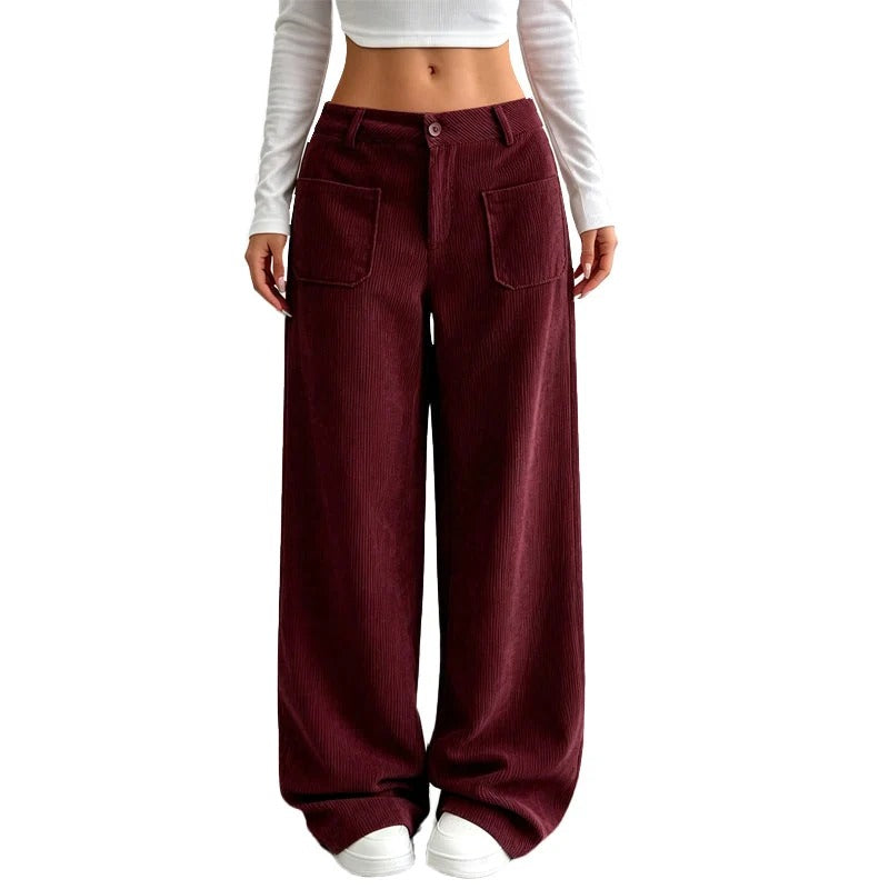NURIA - PANTALÓN ANCHO CON BOLSILLOS LATERALES