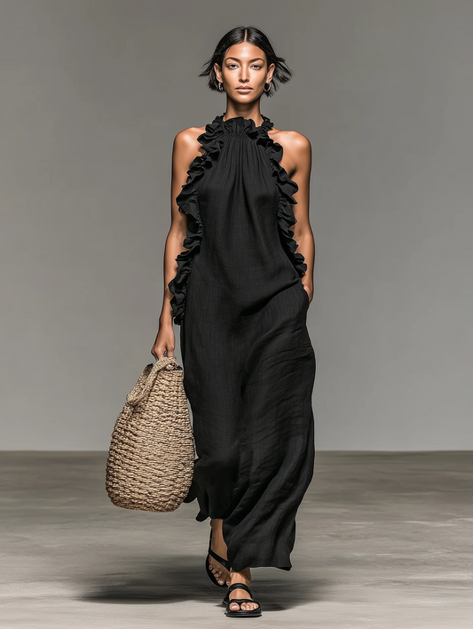 LUA – VESTIDO MAXI CON BOLSILLOS