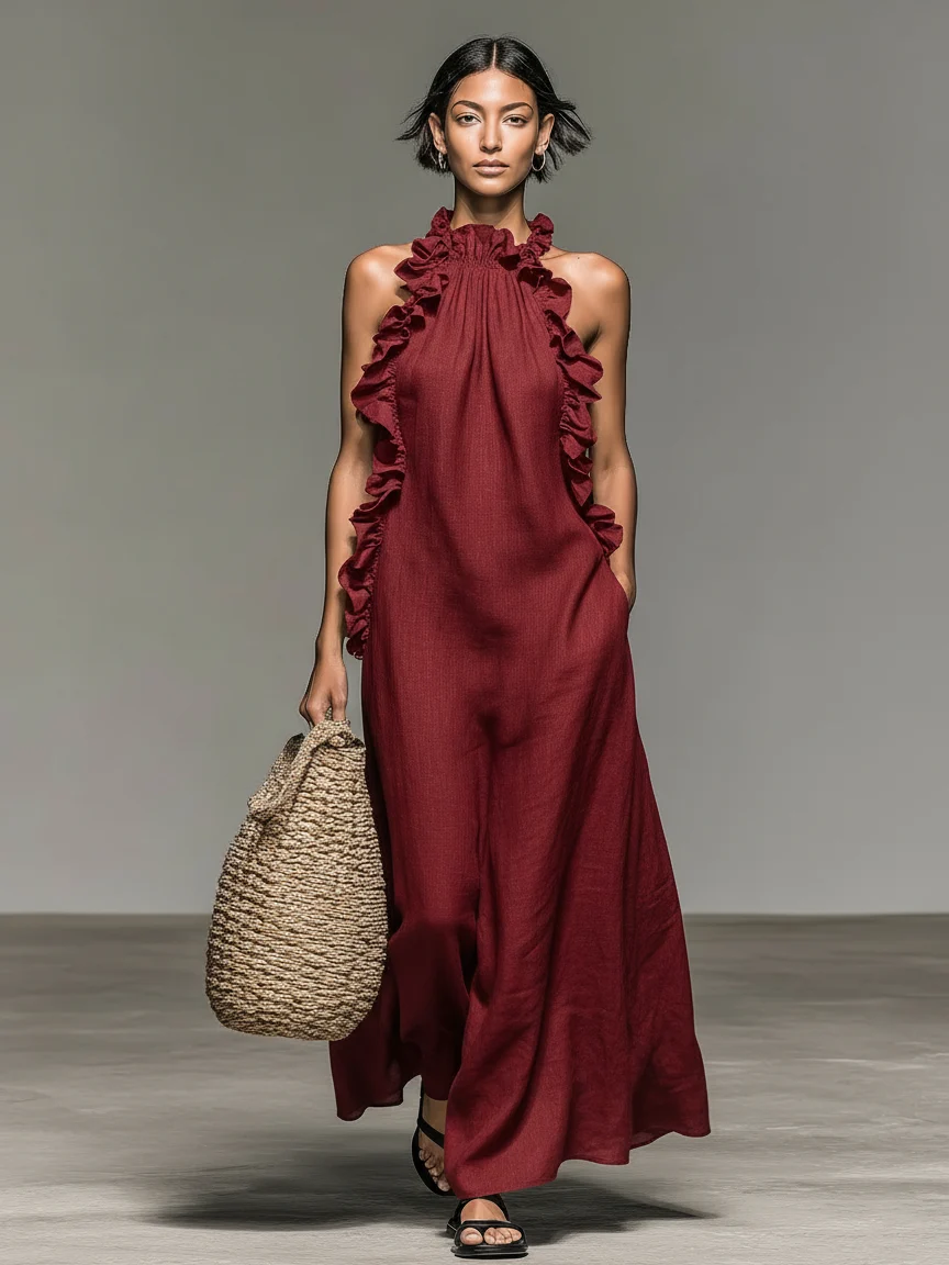LUA – VESTIDO MAXI CON BOLSILLOS