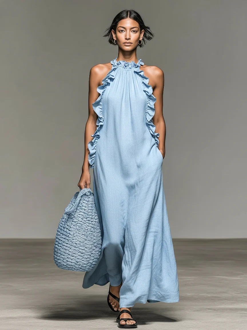 LUA – VESTIDO MAXI CON BOLSILLOS