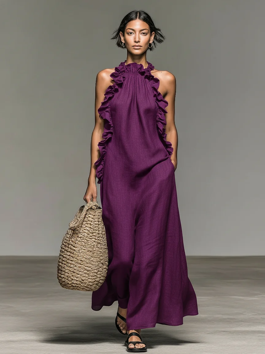 LUA – VESTIDO MAXI CON BOLSILLOS