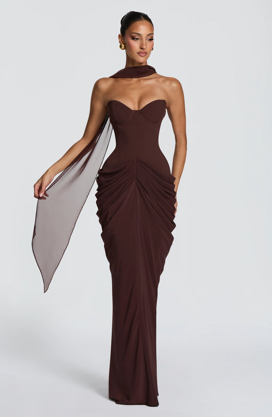 VALENTINA – VESTIDO MAXI CON CORSÉ