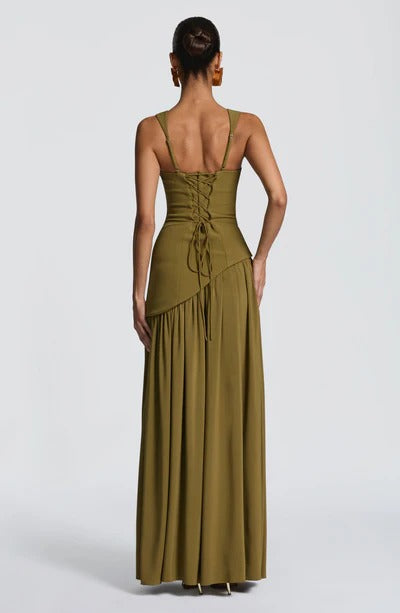 AURORA – VESTIDO MAXI CON ABERTURA