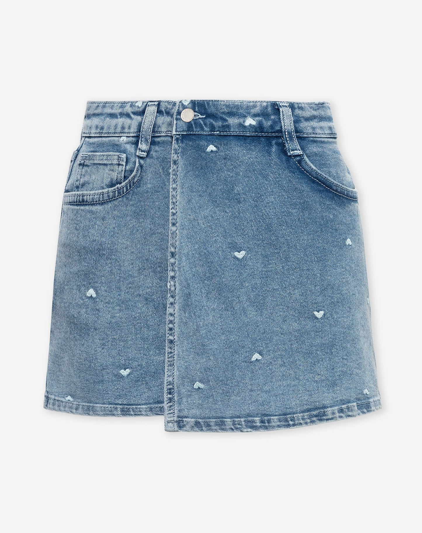 ADRIANA – FALDA-PANTALÓN VAQUERO CON CORAZONES