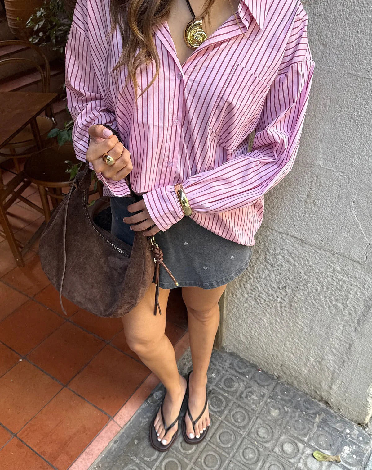 ADRIANA – FALDA-PANTALÓN VAQUERO CON CORAZONES