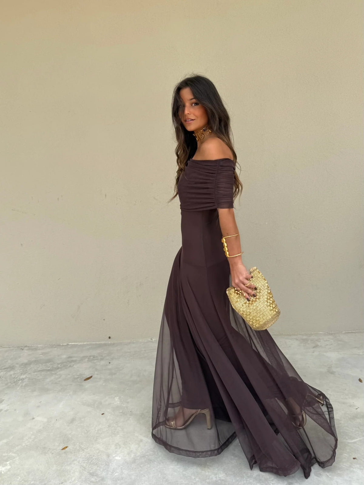 CELIA – VESTIDO DE TUL AJUSTADO