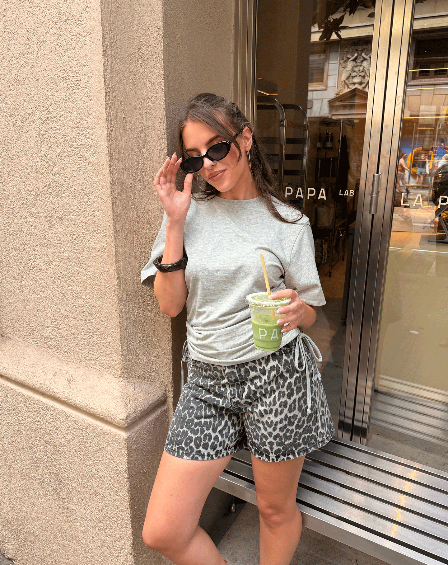 SOFÍA – SHORT VAQUERO LEOPARDO