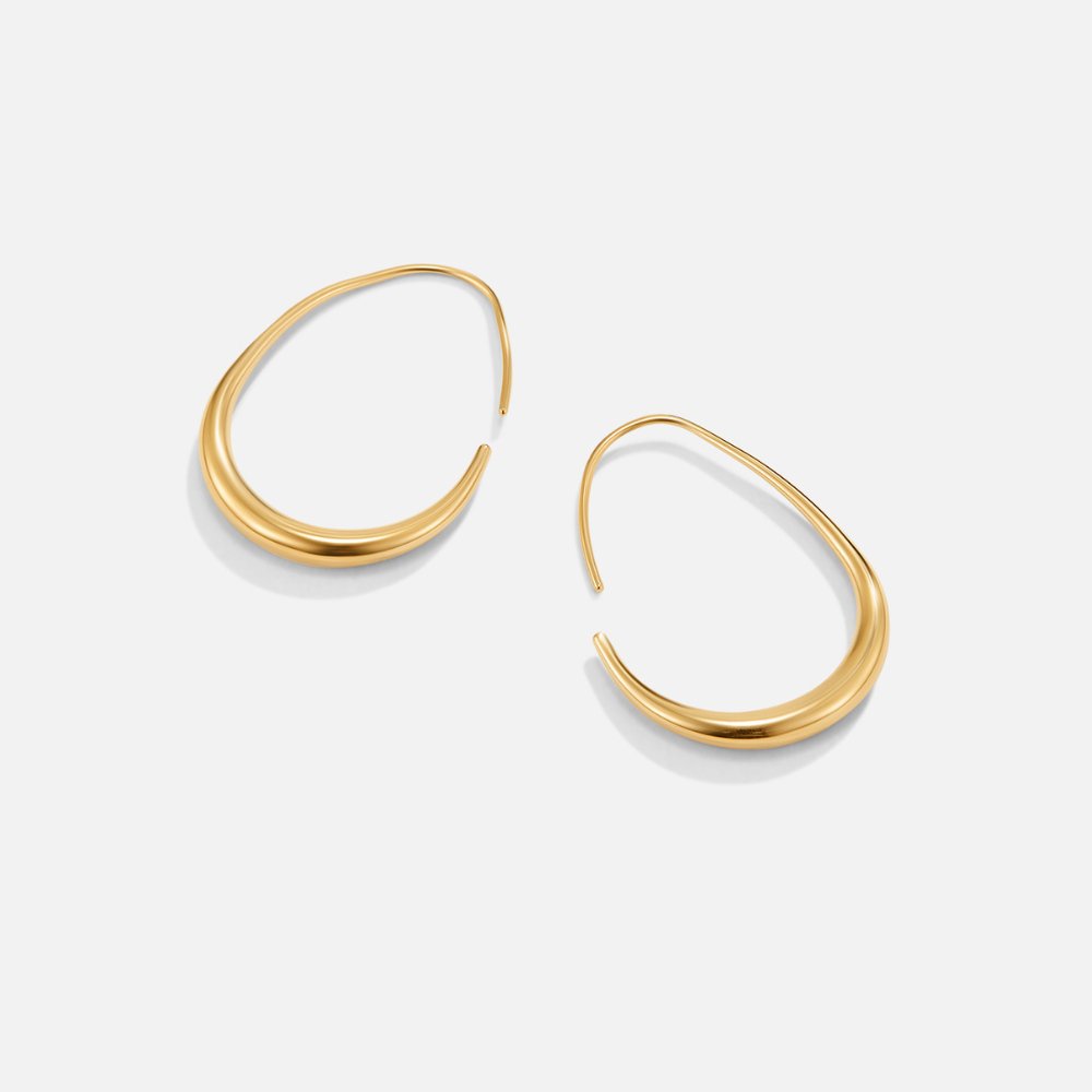 VANESA - AROS DORADOS DE ACERO INOXIDABLE