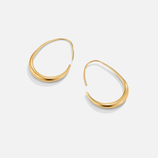 VANESA - AROS DORADOS DE ACERO INOXIDABLE