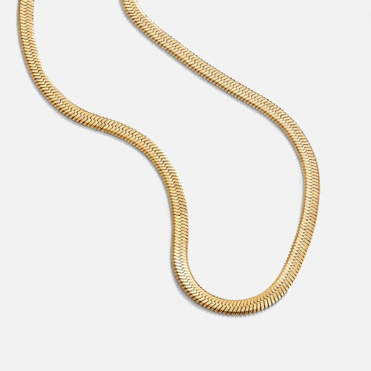 JIMENA - COLLAR DE CADENA SERPIENTE DORADO